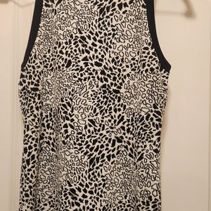 White House Black Market Leopard Knit Top